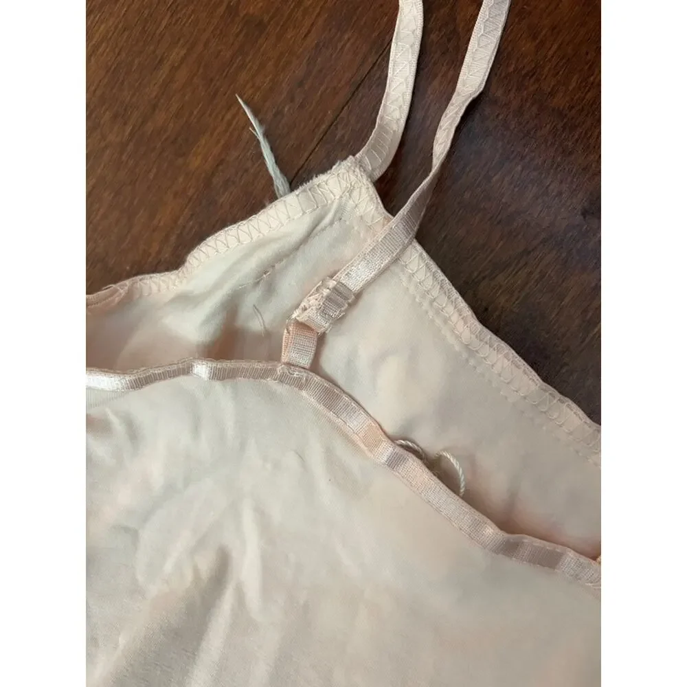 Blush Pink Tulle Ballet Costume Dress with Feather & Sequin Trim, Size 4/5